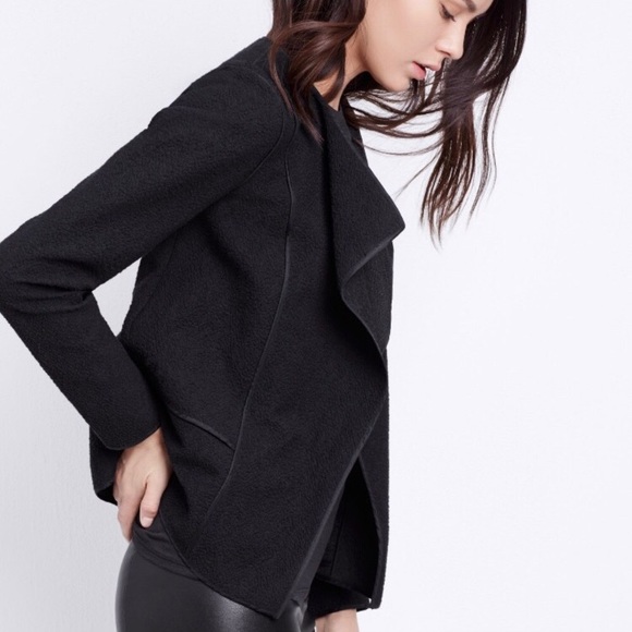 Vince Jackets & Blazers - Vince Black Asymetric Spring Boucle Jacket